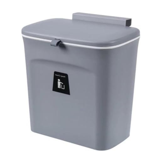 Papelera colgante pequeña gris para cocina