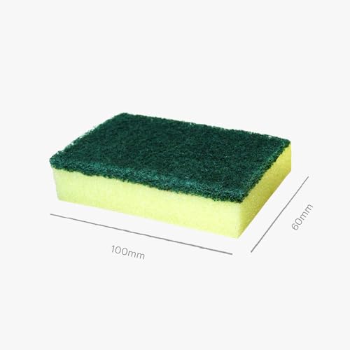 Image of Cello Kleeno Sponge Scrub Pad (Green and Yellow, Pack of 6)