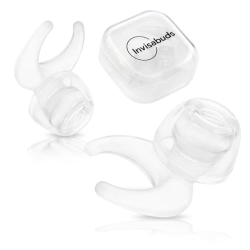 Image of Invisabuds Clear Ear Plugs for Noise Reduction – Super Soft, Reusable Hearing Protection in Flexible Silicone for Concerts, Noise Sensitivity - 4 Ear Tips in XS/S/M/L – Around 26dB Noise Reducing