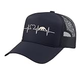 Anteaters Cool Heartbeat Design with an Anteater Trucker Hat with Adjustable Mesh Back, Navy Blue