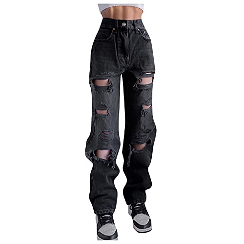 Jeans ample femme taille haute pour effacer les complexes avec un style hip hop