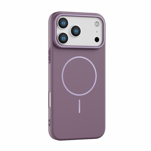 PCマットマグネット式電話ケース iPhone 17 16 15 14 13 12 Pro Max 17 Air 14 15 16 Plus ワイヤレス充電 耐衝撃カバー サンセットパープル iPhone 16用