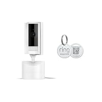 Ring Pan-Tilt Indoor Cam, White with Ring Pet Tag