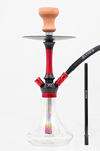Shisha - Olympo Complete Shisha, Glass Base, ionisiertes Aluminiumgehäuse, komplettes Set, plus Tragetasche… – Bild 4