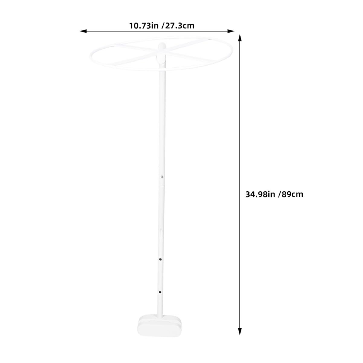 Supporto Baldacchino per Culla in Acciaio Bianco, 2 Set