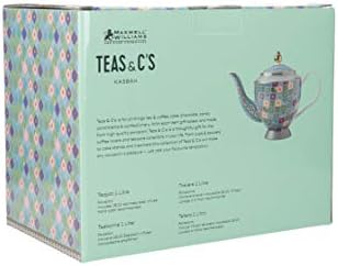 Maxwell & Williams HV0129 Teas & Cs Kasbah Loose Leaf Teapot with Infuser in Gift Box, Porcelain, Mint Green, 5 Cup (1 Litre)