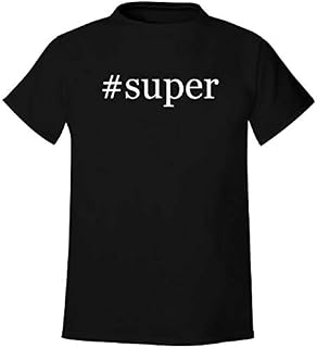 #super - Men's Hashtag Soft & Comfortable T-Shirt, Black, Large