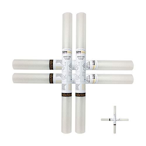 nordpott - Schubladenmatte Perfect Grip im 4er Set | 150x50 cm- bis zu 12 Standard-Schubladen | Transparente Antirutschmatte/Schrankfolie | individuell zuschneidbar Cover