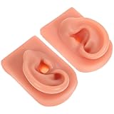 Gatuida Modelo de Silicona para Perforación de Orejas, Reutilizable Alto Efecto de Simulación, 2 Piezas Ligeras para Práctica Médica y Enseñanza