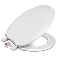 Centoco Elongated Toilet Seat, Standard Economy Model, Closed Front with Cover, Plastic, Made in the USA, DSAMAZ16-001, White