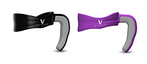 EVERIE 30 Oz Tumbler Handle with Soft Grip for YETI,Ozark Trail Tumblers, 2 Pack (Black & Purple)