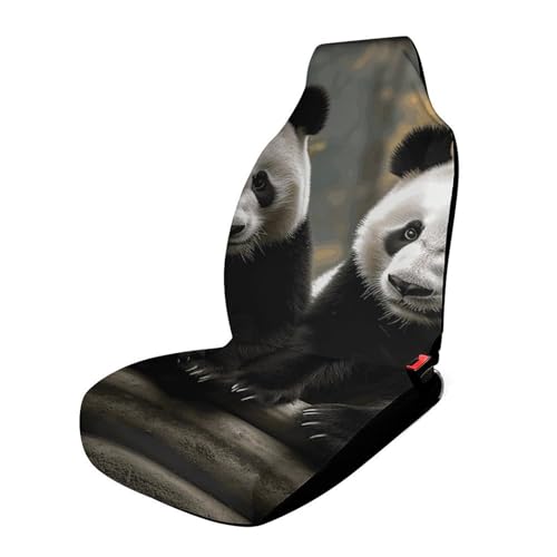 Housse de siège de voiture et camion universelle motif grand panda confortable et épais