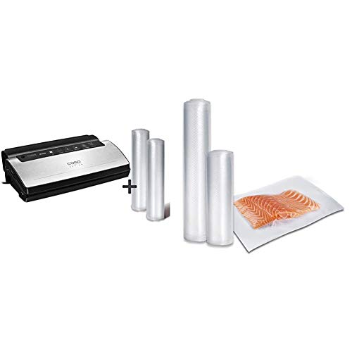 Rouleaux Film Plastique Sous Vide CASO Profi - Lot 3 : 20x600 Cm, 25x600 Cm, 30x600 Cm - 150 µm - Sans BPA