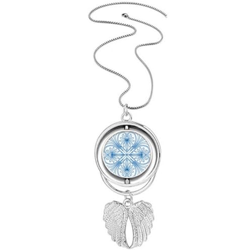 Collier pendentif ailes d'ange bleu Talavera, bijou aux finitions artisanales