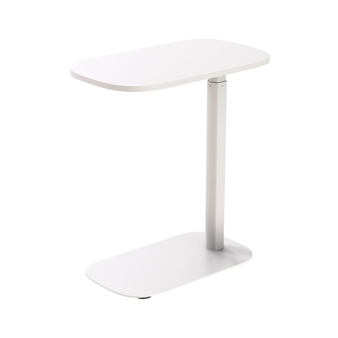 Spacetronik Beistelltisch C Form, Höhenverstellbarer Couchtisch Klein | Sofatisch Höhenverstellbar 64,5-104,5 cm, Laptoptisch ohne Rollen, Ergonomischer Tisch für Sofa, Bett oder Büro