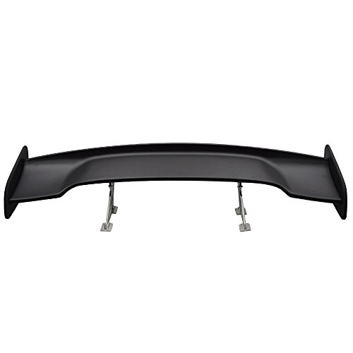 57" High Stand Rear Gt Wing Abs Black Trunk Spoiler #TOP2