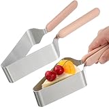 iplusmile 2Pcs Cake Cutter Slicer, Stainless Steel Pie Cutter and Server Set, Adjustable Cheese Cake Divider Separator with Double Handle Tool Accessory for Wedding
