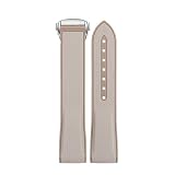 Morbido doppio cinturino in gomma compatibile con Omega Strap X co-branded MoonSwatch Celestial 20mm da polso estremità curva(Khaki-Gray-No Buckle)