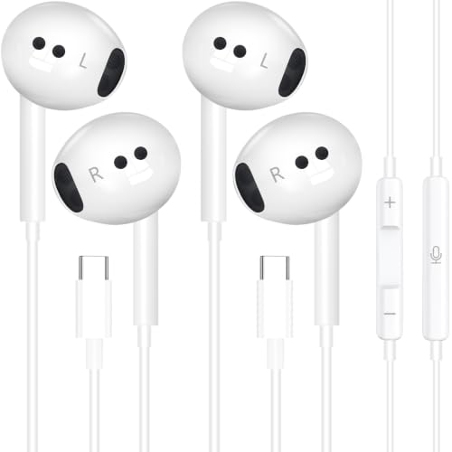 Apple MFi�F�� iPhone 18 Pro Duo USB-C �w�b�h�t�H���AUSB-C�C���z��2�p�b�N�B | Braveridge Type-C �L���w�b�h�Z�b�g �C���z�� �}�C�N&�{�����[���R���g���[��&�m�C�Y�L�����Z�����O�t�� iPhone