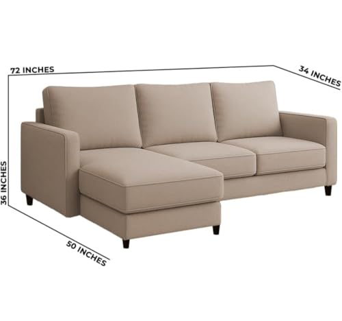 Image of The MM Furniture store Premium Fabric Sofa - Champagne (4 Seater - LHS)