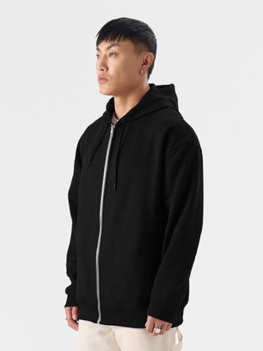 Image of LAZYCHUNKS Men's Zipper Hooded Sweatshirt | Premium Full Sleeve Hoodie Jacket with Front Zip & Pockets | Stylish Winter Wear, Warm Casual Sportswear for Men