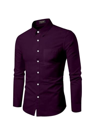 Image of MILDIN Men's Pure Cotton Striped Printed Shirt with Spread Collared Neck Full Sleeve Curved Hemline Button Closure and Regular Fit | Shirt for Man