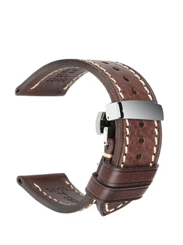 ���U�[�E�H�b�`�o���h 20mm 22mm 24mm �u���b�N�o�b�N�� �\�t�g�E�H�b�`�o���h �I���K IWC �X�g���b�v�Ή�(DB Butterfly Clasp,22mm)