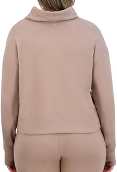 BEARPAW Women's Drawstring Funnel Neck Micro Fleece Pullover Fashion
