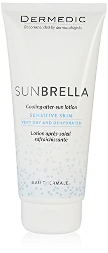 Lotion après-soleil DERMEDIC SUNBRELLA pour calmer le feu des tiraillements de la peau