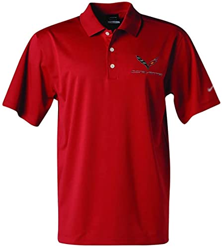 C7 Corvette Polo - Men s Performance Polo (XX-Large, Red)