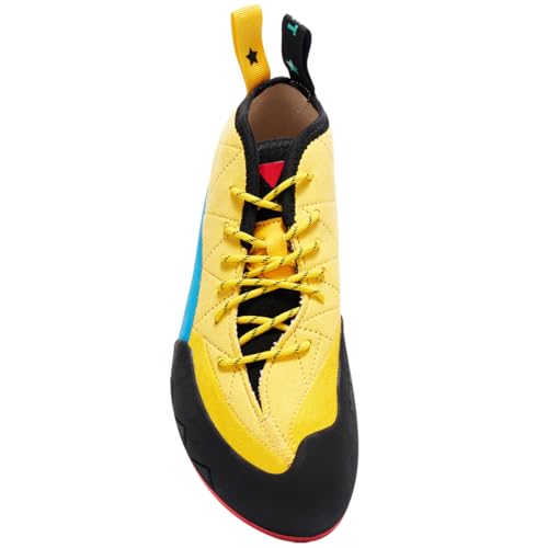 CASTIRON LIFT Professional Climbing Shoes Advanced Downturn for Sport Climbing Bouldering | Asymmetric Toe Box & High Sensitivity? Yellow