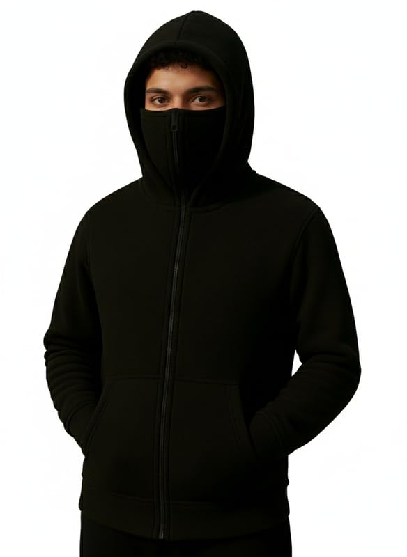 koverify Cotton Travel/Trendy/Casual Balaclava Zipper Hoodie for Men-picture-19