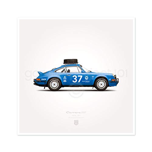 Garageproject101 Classic 911 Carrera Rs, Rsr (Gp Edition) Illustration Poster Print - Set Of 4 #TOP3