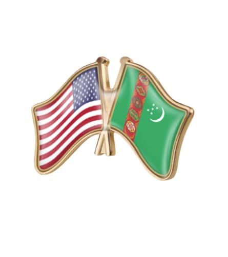 Image of World Most Countries Single Pin Brooch Badge United States USA America and Other Countries Cross Friendship Pin Badge for Men Women