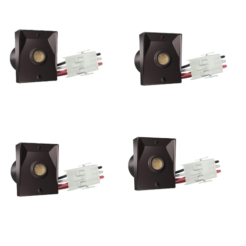 Solus Dusk-to-Dawn Sensor with Ezee Change Plug â€“ Outdoor Photocell Sensor for 3" Lamp Posts â€“ Auto On/Off â€“ UL Listed â€“ 120V â€“ 5 Year Warranty, (Bronze, Pack of 4)