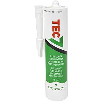 Tec7 Adhesives / Gluing Mounting and Sealing 310 ml Easy to Use and for Many Materials White