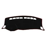 VekAuto Car Dashboard Cover Compatible for Nissan Sentra 2012-2019, Protective Polyester Red Center Console Interior Trim Dash Cover Mat Pad