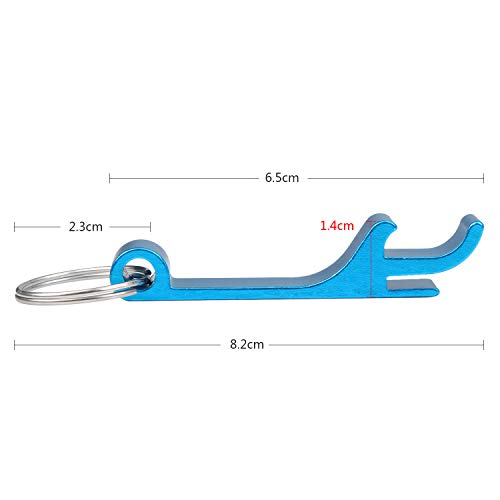 Coolty 20 stuks flesopeners met sleutelhanger, metalen sleutelhanger, bieropener, 10 kleuren - Image 5