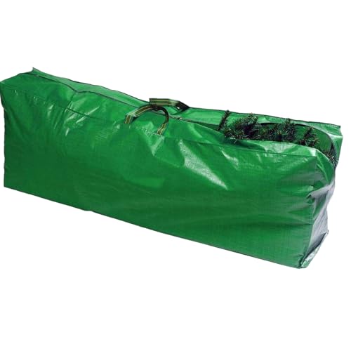 Quailitas 7ft. Christmas Tree Storage Bag-Heavy Duty Polyethylene Bag with Full Length Double Stitched Zip and Carry Handles Festive Season Decorations Storage Bag Xmas Tree Holder - Seasonal Décor