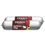 FRESCO Dog Barf Hundewurst schnittfest Rind 2x400g | Nassfutter für Hunde