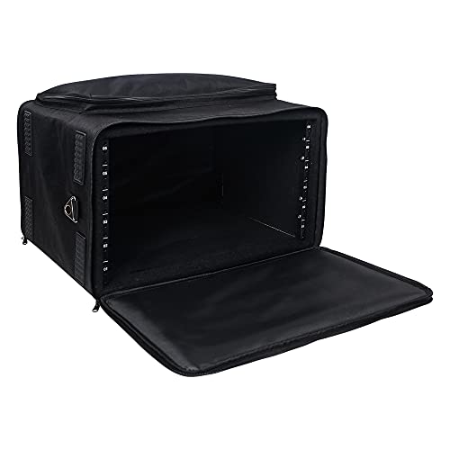 Sound Town Portable 6U Rack Bag, Soft Rack Case With 14" Rackable Depth, Plywood Rack Frame, Shoulder Strap, Accessory Pocket (Strb-616B) #TOP1