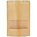 Sealable Bags,Kraft Stand up Pouches Zip Lock Coffee Bags with Window (Pack of 50) (50, 3.5" W x 5.5" H)