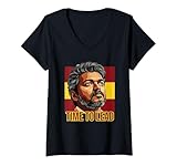 Women's Thalapathy Vijay TVK Flag Tamil Kollywood V-Neck T-Shirt