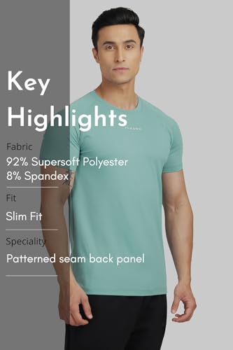 Image of FUAARK Men's Round Neck Slim Fit Gym Sports T-Shirt