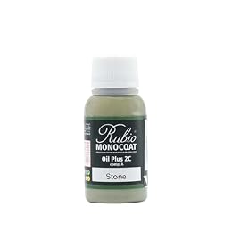 Rubio Monocoat Wood Stain & Finish Sample | Oil Plus Part A | Quick-Dry, Eco-Friendly Linseed Wood Oil for Indoor Use | Ideal for Sampling Oil Plus 2C & Touch Ups | Stone, 20 mL