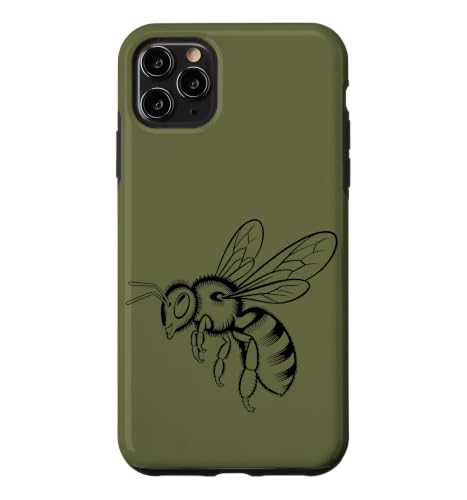 �~�j�}���ȃn�`�̉�U�w�I���C���C���X�g �͂��݂� �X�}�z�P�[�X iPhone 11 Pro Max �p