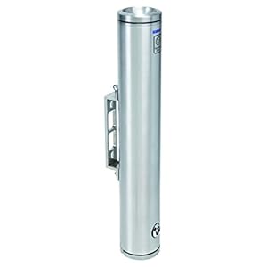 Alubox Asbak om op te hangen aan de muur, zilverkleurig, gesatineerd, 8 x 11 x 48 cm