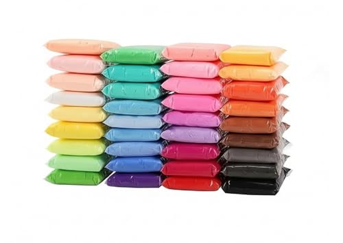 36 Color Non-Toxic Air Dry Clay Set for Kids Soft Lightweight Magic Clay for Creative DIY Crafts and Modeling Fun