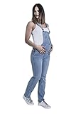 Peto vaquero de embarazo Wash Clothing Company Grace Peto de Premamá - Luz Azul Peto Vaquero de Embarazo Peto Mujer GRACEPW (EU 42)