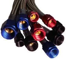 Nitrous Outlet 12" 4AN-3AN Race Stainless Braided Hose (Black Fittings)